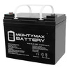 Mighty Max Battery 12V 35AH SLA Internal Thread Repl Battery for Sevylor Minn Kota Marine ML35-12INT690